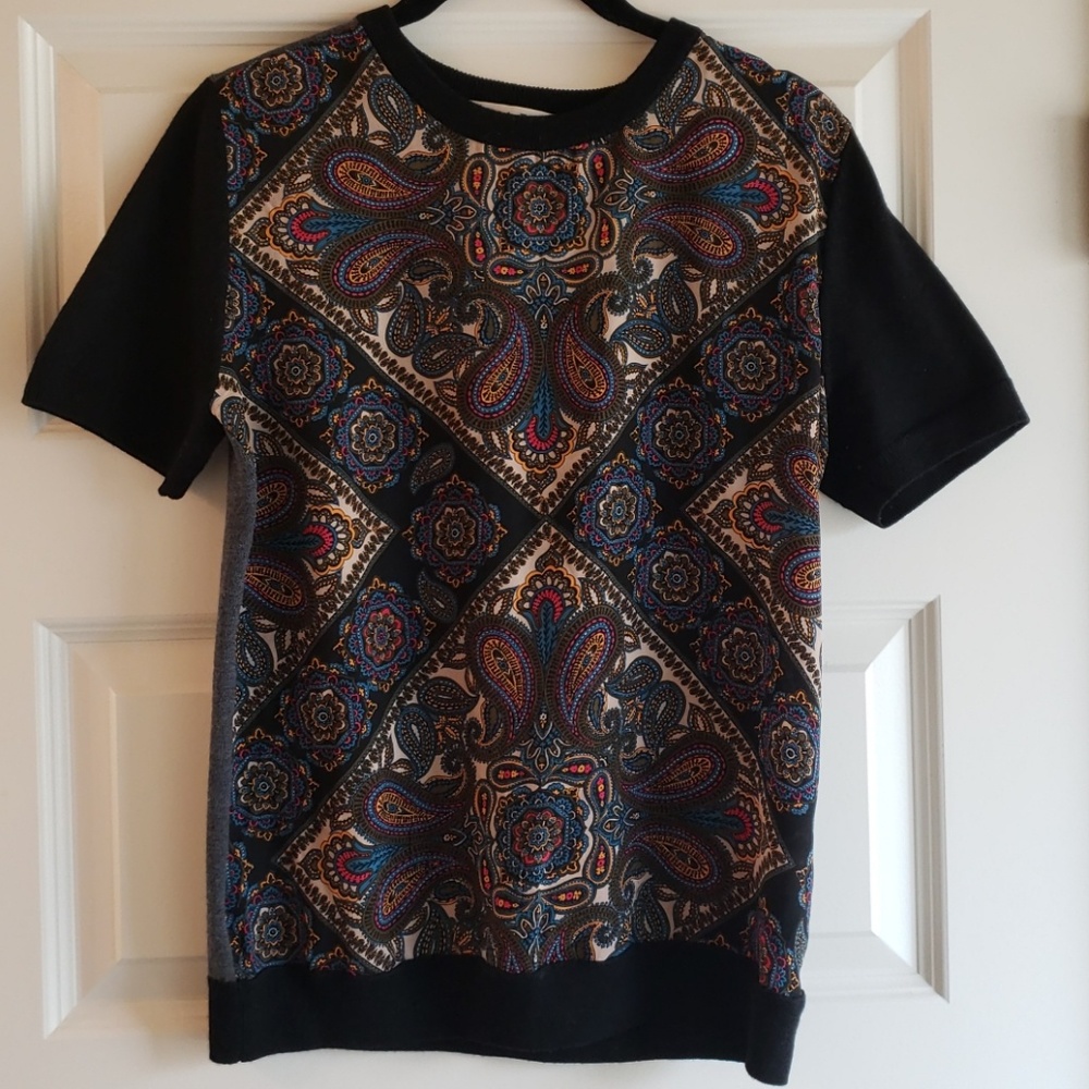 Trina Turk paisley knit sweater